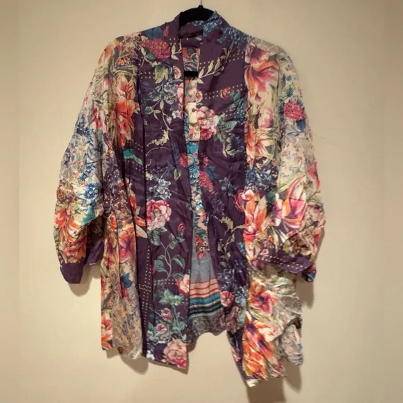 NWT Johnny Was Sz 2X Weller Topiary Hunter Kimono Reversible - Picture 5 of 16